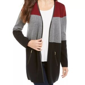 Petite Milano Colorblocked Cotton Completer Sweater